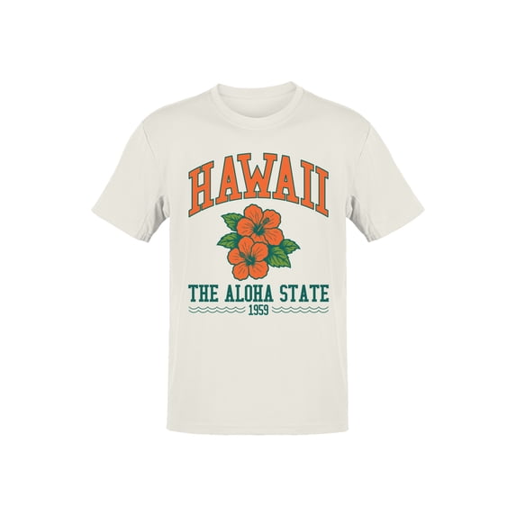Hawaii Aloha State Floral Design Men's T-shirt