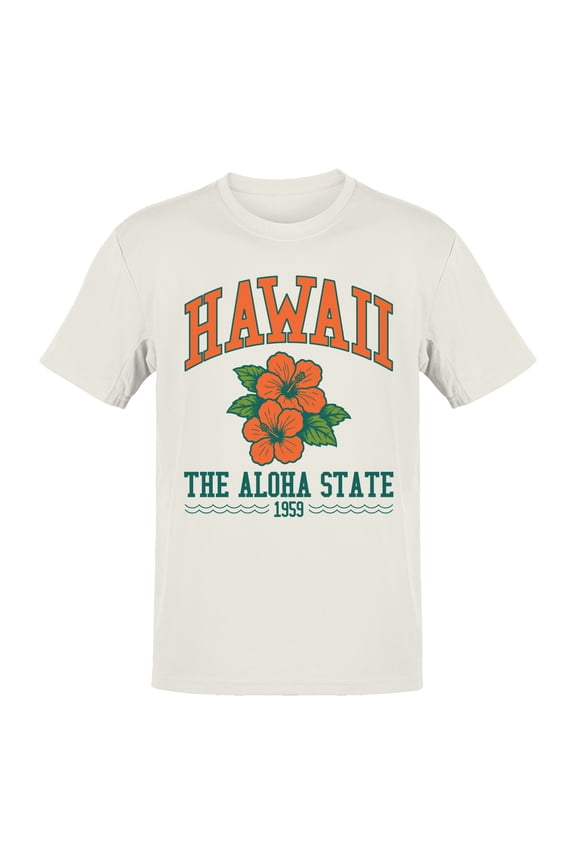 Hawaii Aloha State Floral Design Men's T-shirt