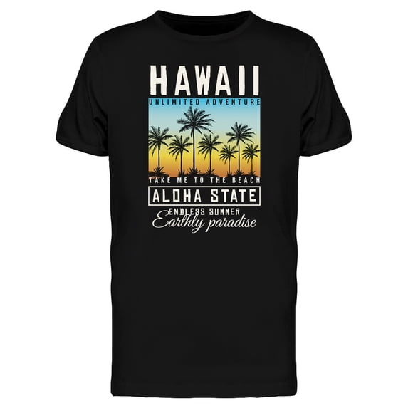 Hawaii Aloha State Typography Tee Men's -Image by Shutterstock