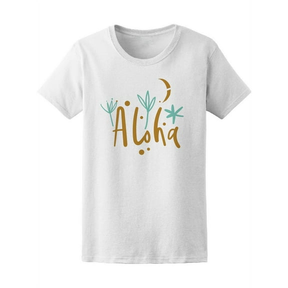 Hawaii Aloha Stylized Sign T-Shirt Women -Image by Shutterstock, Female Medium
