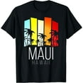 thumbnail image 1 of Hawaii Beach Maui Retro Hawaiian Surf Big Island Party Aloha T-Shirt Black Medium, 1 of 4