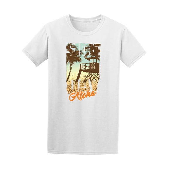 Hawaii Beach Surf Aloha Graphic T-Shirt - Image by Shutterstock, Male Small