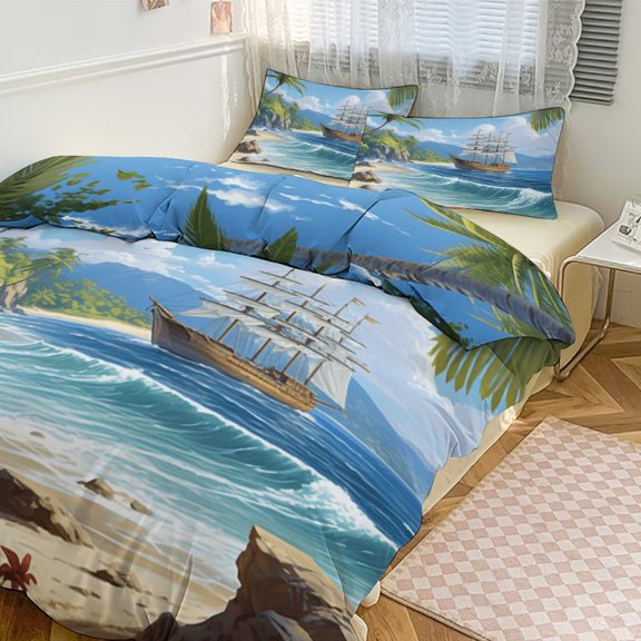 Hawaii Bedding Set with Zipper Closure for Girls & Boys