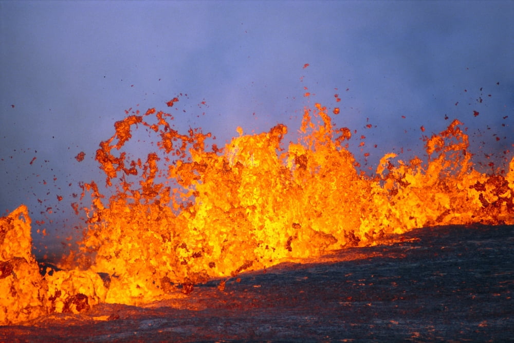 Hawaii Big Island Close-Up Of Lava From East Rift Zone Eruption Of Kilauea Near Puu Oo Vent Canvas Art - Greg Vaughn Design Pics (38 x 24)