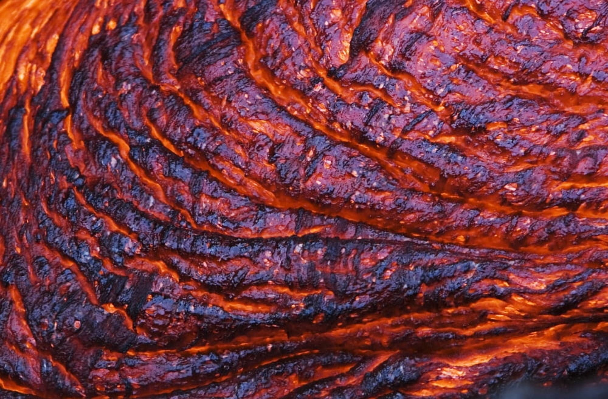 Hawaii Big Island Hawaii Volcanoes National Park Kilauea Volcano Detail Of Molten Lava Canvas Art - Ron Dahlquist Design Pics (17 x 11)