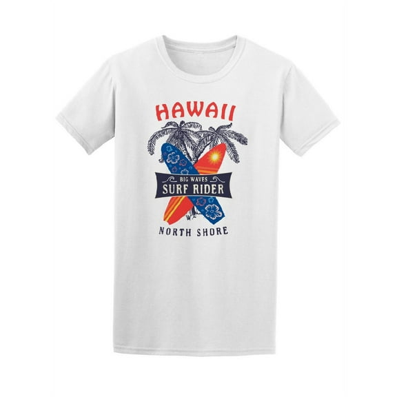 Hawaii Big Waves Surf Rider T-Shirt Men -Image by Shutterstock, Male Medium