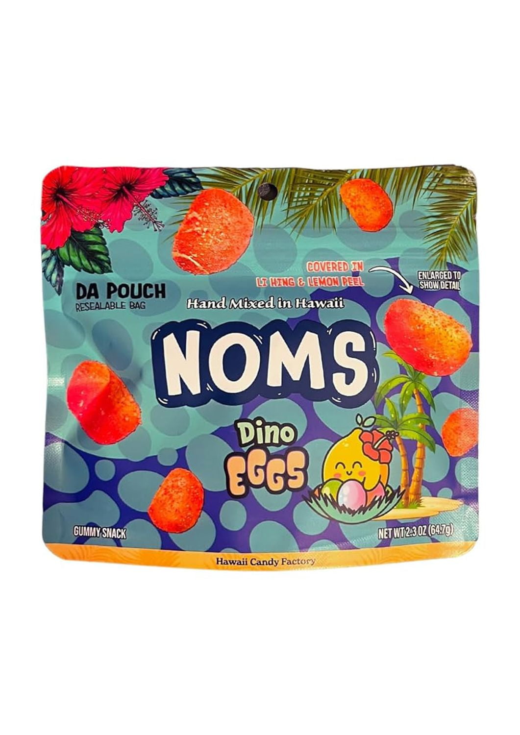 Hawaii Candy Factory Dino Eggs Da Pouch Li Hing Lemon Peel s