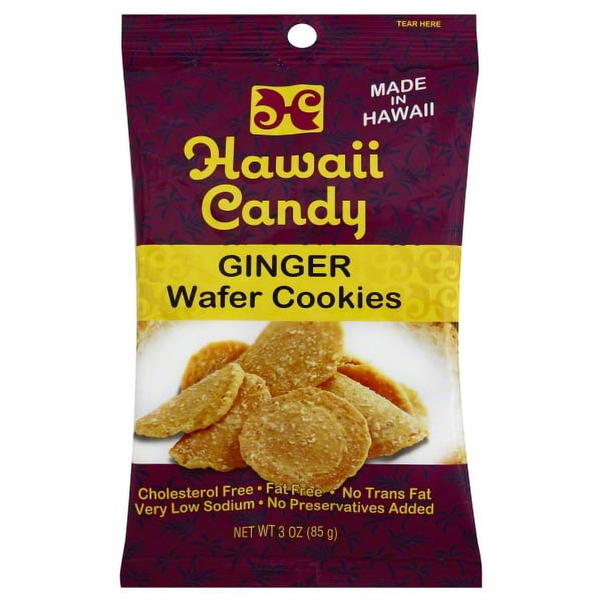 Hawaii Candy Ginger Wafer Cookies, 3 Oz.