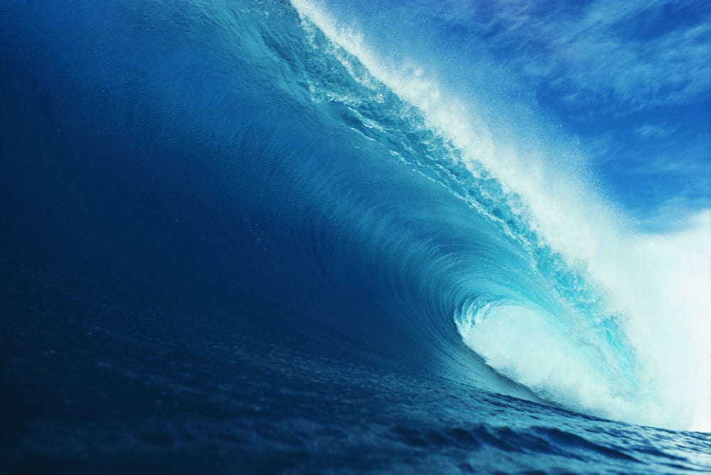 Hawaii Close-Up View Of Big Blue Tube Sky And Clouds Canvas Art - Liysa Swart Design Pics (38 x 24)