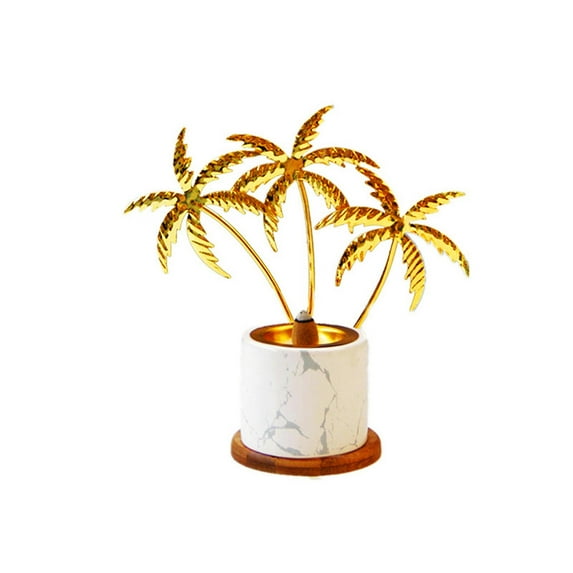 Hawaii Coconut Tree Ceramic Incense Burner, White Bottom