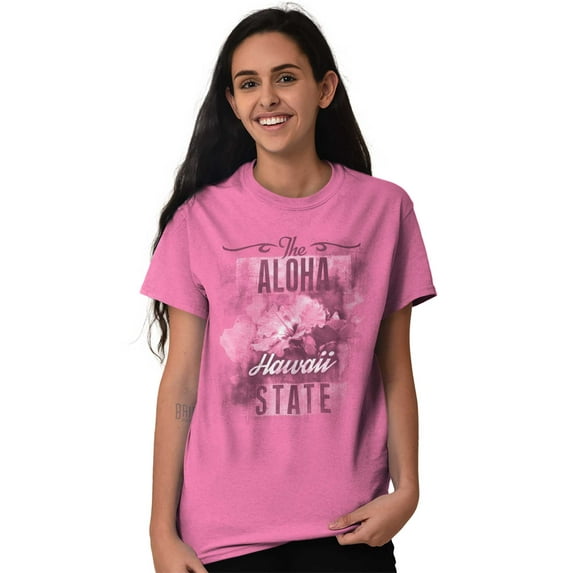 Hawaii Cute State Flower Souvenir Women's Graphic T Shirt Tees Brisco Brands M
