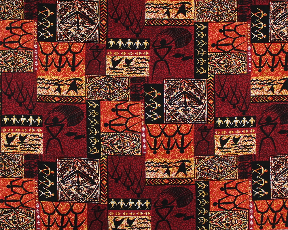 Hawaii Fabric 100% Cotton Lava Tapa Assorted Color Fabric, per Yard