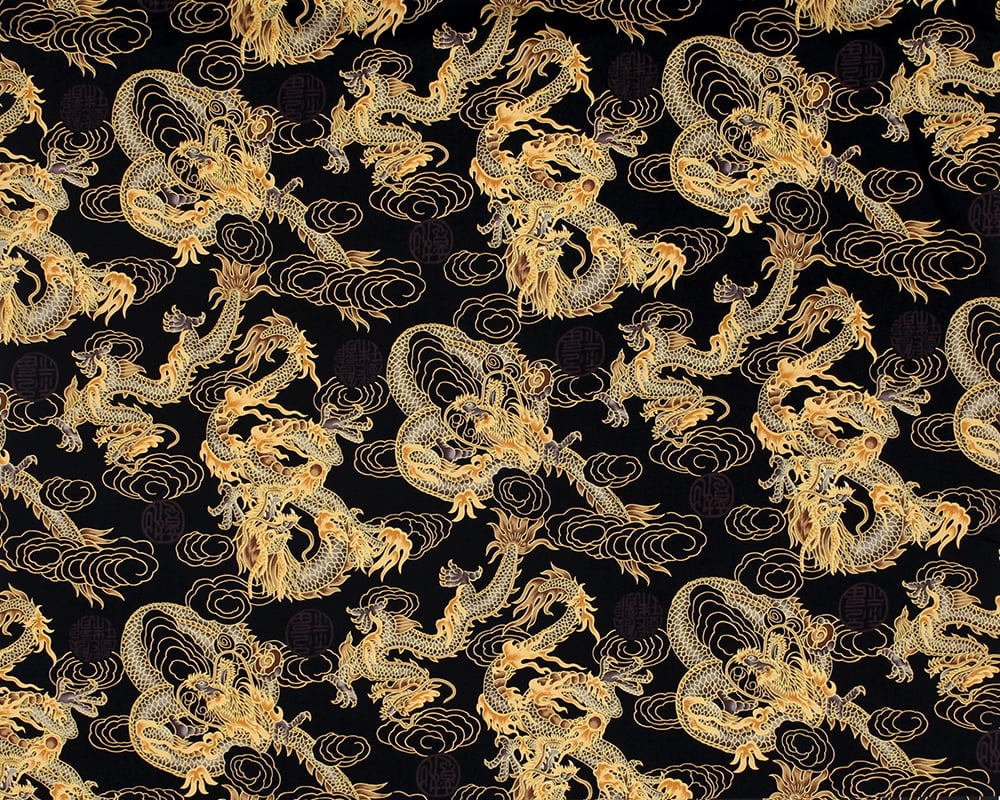 Hawaii Fabric 100% Cotton with Gold Metallic Assorted Color Fabric, per Yard