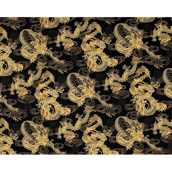 Hawaii Fabric 100% Cotton with Gold Metallic Assorted Color Fabric, per Yard