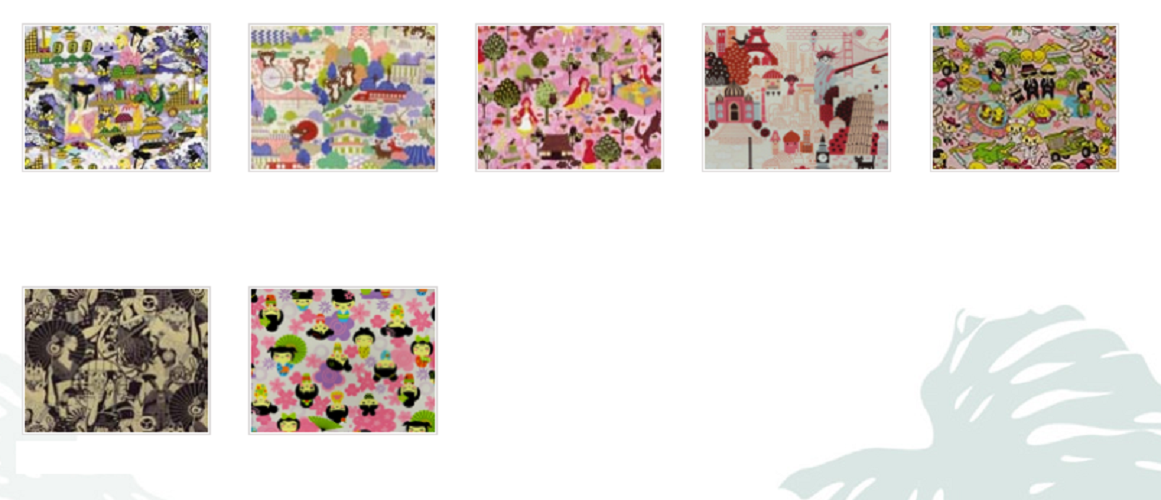 Hawaii Fabric Cotton Anime Print Assorted Fabric, per Yard