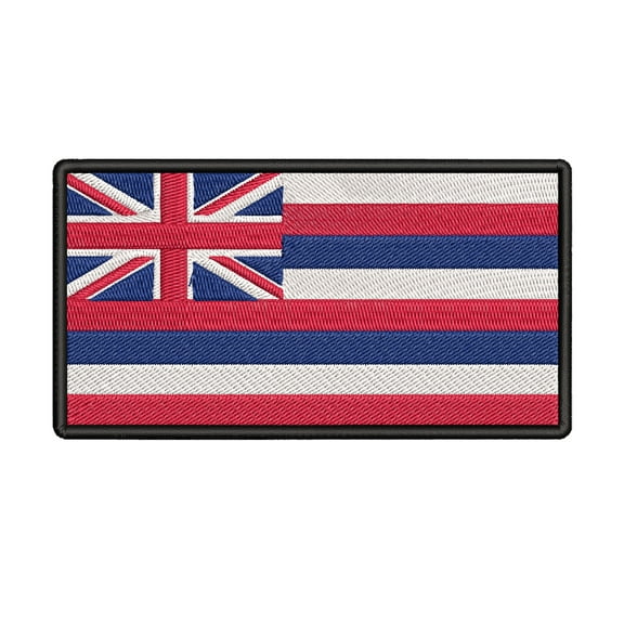 Hawaii Flag Embroidered Iron-on Patch