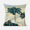 thumbnail image 1 of Hawaii Floral Oil Duo Indoor/Outdoor Pillow in Yellow Blue 18x18, 1 of 6