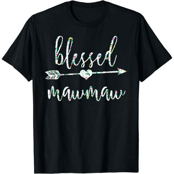 Hawaii Flowers Cute Tropical Flowers Blessed Mawmaw Shirt