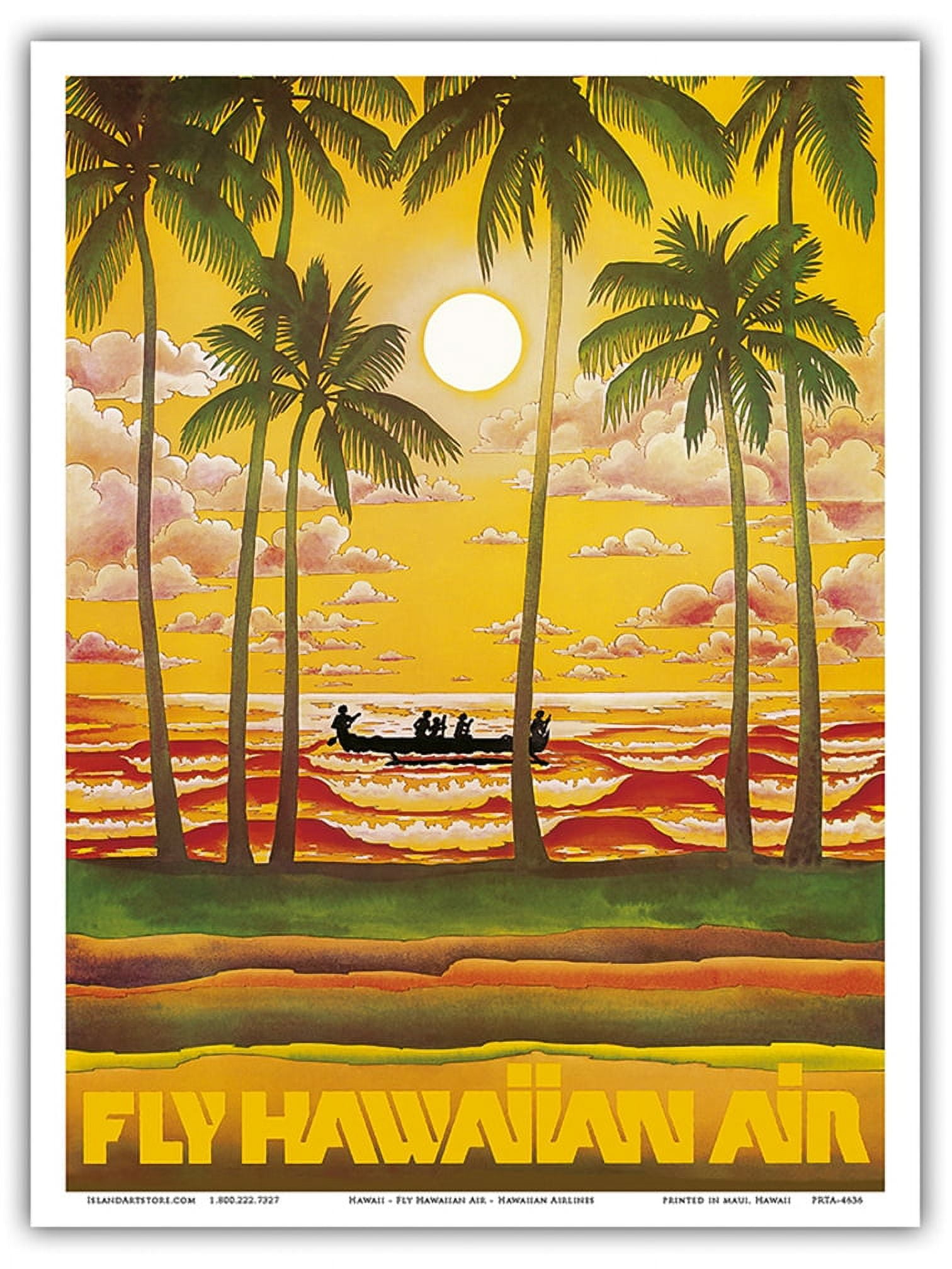 Hawaii - Fly Hawaiian Air - Hawaiian Airlines - Vintage