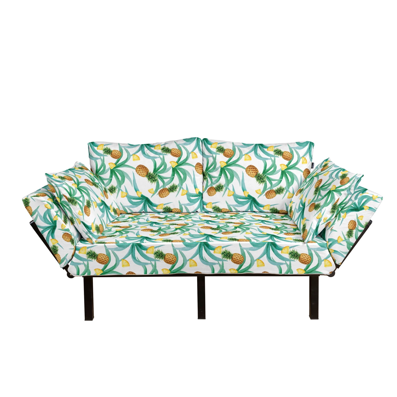 Hawaii Futon Couch, Botany Inspired Traditional Luau Party Funky