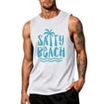 thumbnail image 1 of Hawaii Graphic Tank Tops for Men, Summer Beach Vacation Sleeveless Muscle Cut Off Workout Shirts Palm Tree Gym Tops, 1 of 3