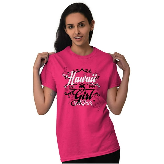 Hawaii HI Fancy Feminine Filagree Women's Graphic T Shirt Tees Brisco Brands M