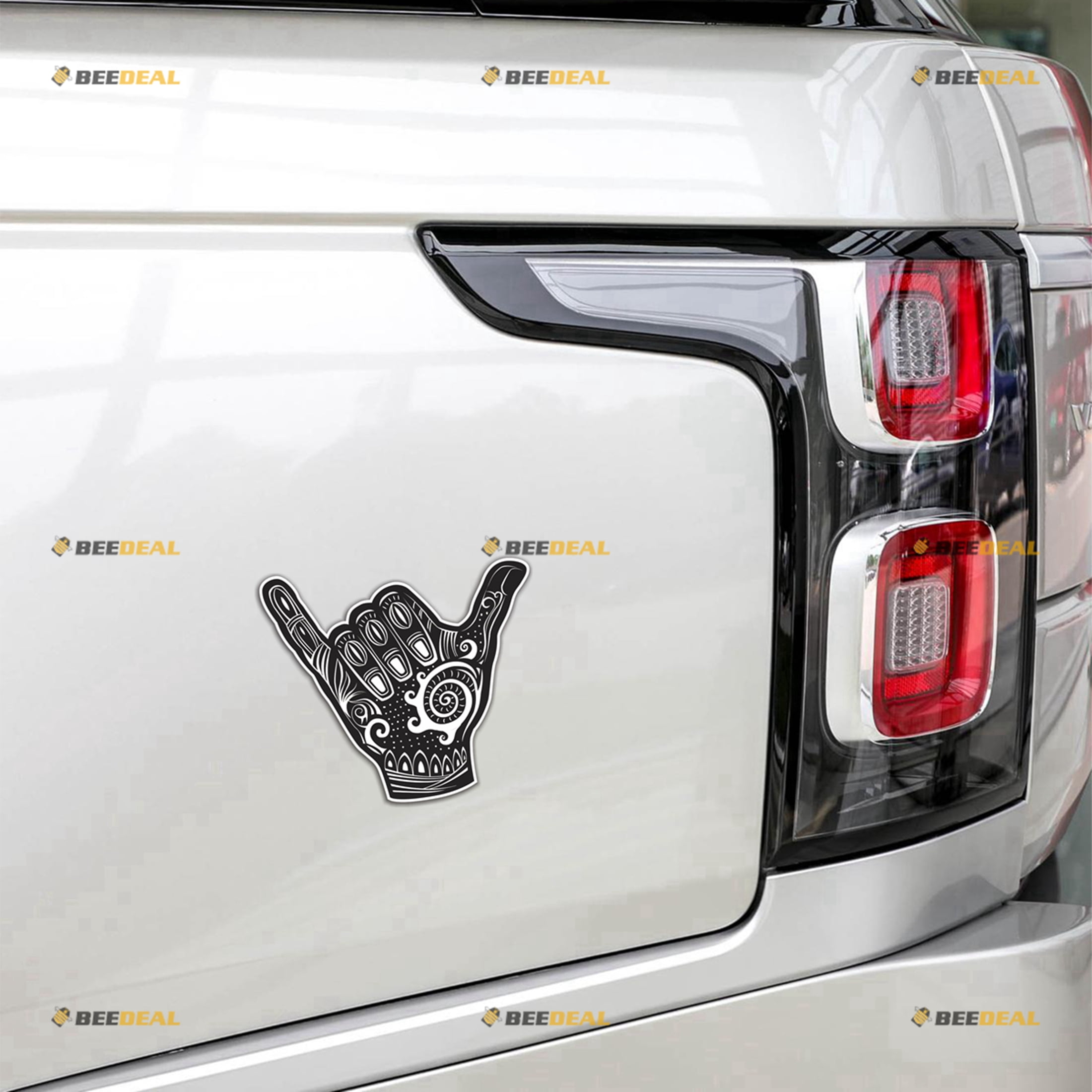 Hawaiian Hi Life Hawaii Bumper Decal Sticker For Car Truck Van – 3.8x4.75 White Vinyl