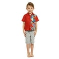 thumbnail image 1 of Hawaii Hangover Boy Aloha Luau Shirt in Orchid Paradise in Navy, 1 of 5