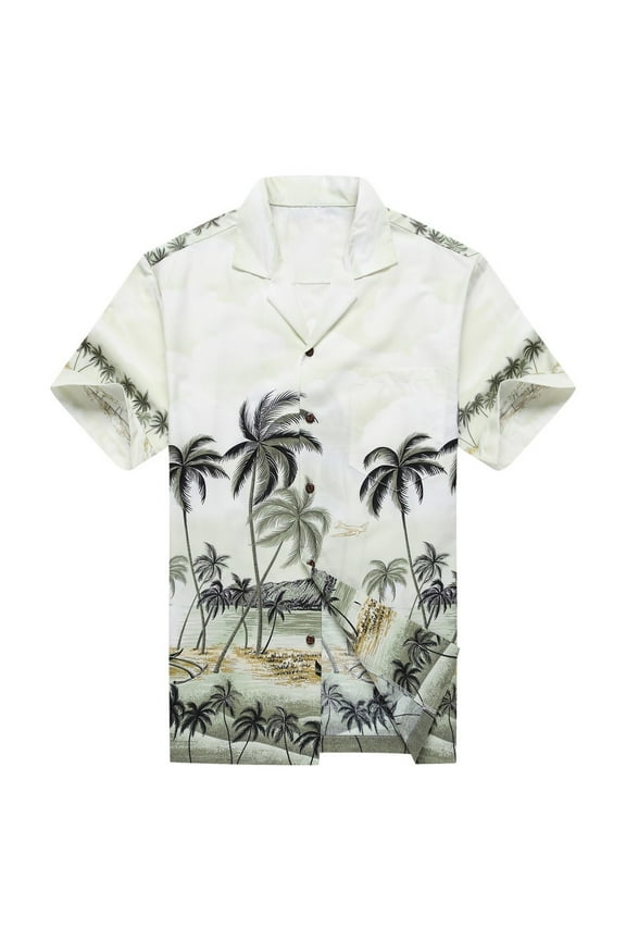 Men and Big Men Diamond Head Hawaiian Shirt, up to size 8XL