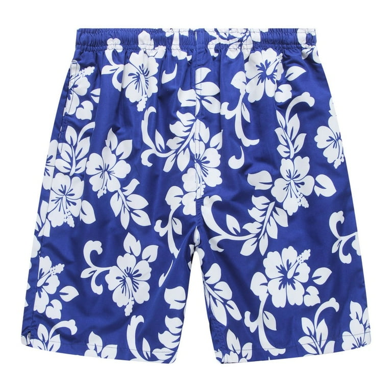 Hawaii Hangover Men s Hawaiian Floral Swim Trunk Walmart