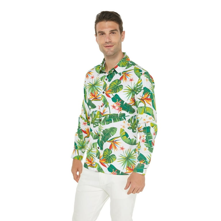 Mens long sleeve hawaiian dress shirts new arrivals