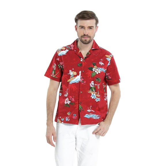 Hawaii Hangover Men's Hawaiian Shirt Aloha Shirt Christmas Shirt Santa Red