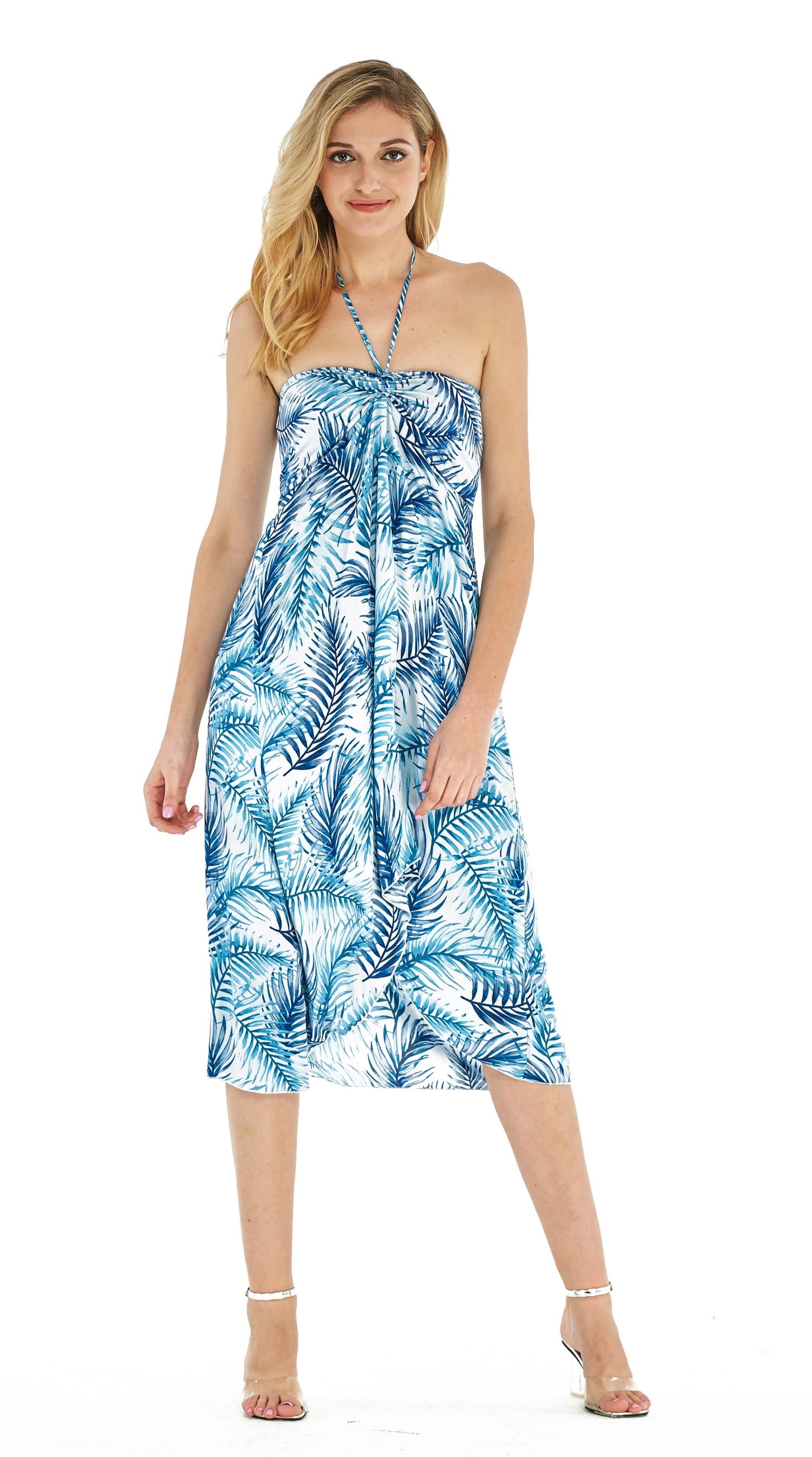 Hawaii Hangover Women Hawaiian Tropical Halter Top Dress, up to size 3xl -  Walmart.com