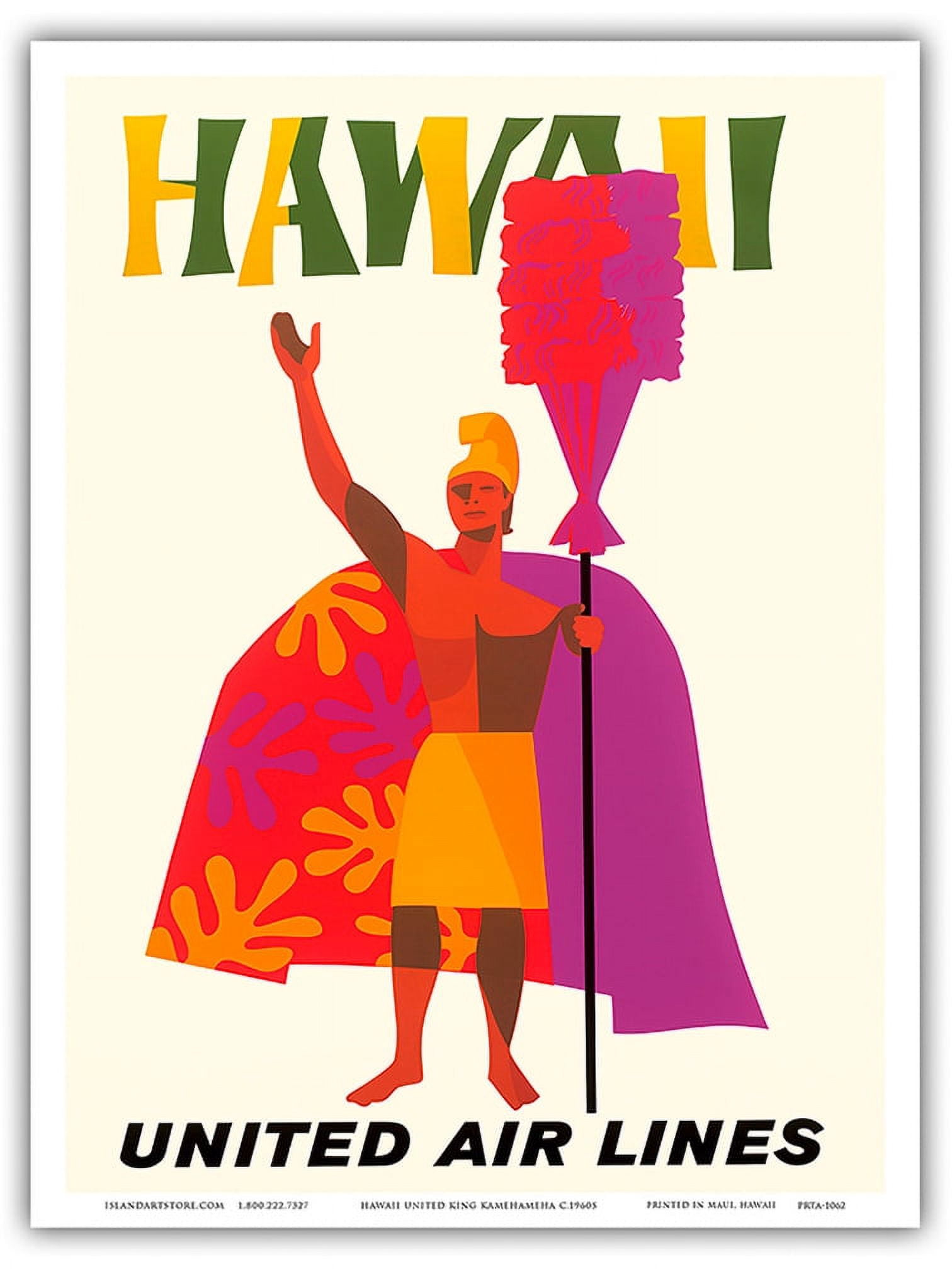 Hawaii - Hawaiian Chief (Ali’i) with a Royal Feathered Standard (Kahili ...