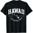 thumbnail image 1 of Hawaii Hawaiian Islands Coordinates State Map Souvenir Gift Unisex T-Shirt for Men Women, 1 of 5