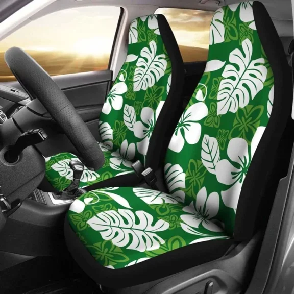 Hawaii Hibiscus Pattern Car Seat Covers 01 Pack of 2 Universal Front Seat Protective Cover
