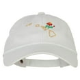thumbnail image 1 of Hawaii Hibiscus with Map Embroidered Unstructured Washed Cap - White OSFM, 1 of 5