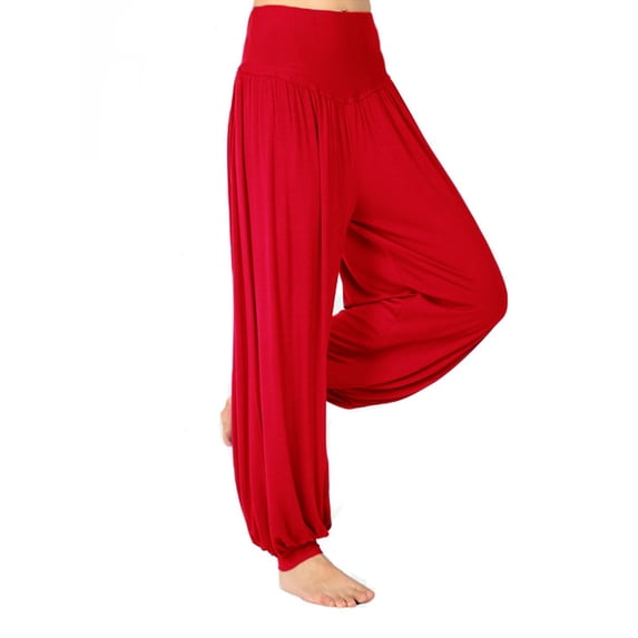 Hawaii Holiday Casual Baggy High Waist Long Harem Trouser Pants For Women Ladies Boho Pants Harem Smocked Waist Yoga Hippie Palazzo Summer Beach Pants
