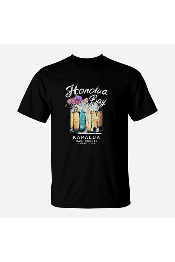 Hawaii Honolua Bay Maui Surfing Hawaiian Graphic TShirt