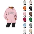 thumbnail image 1 of Hawaii Hoodies for Women Fall Winter Long Sleeve Graphic Hooded Sweatshirt with Pockets Streetwear Pullover Tops, 1 of 5