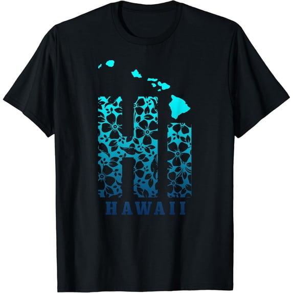Hawaii Islands Map Surf Hilo Maui T-Shirt
