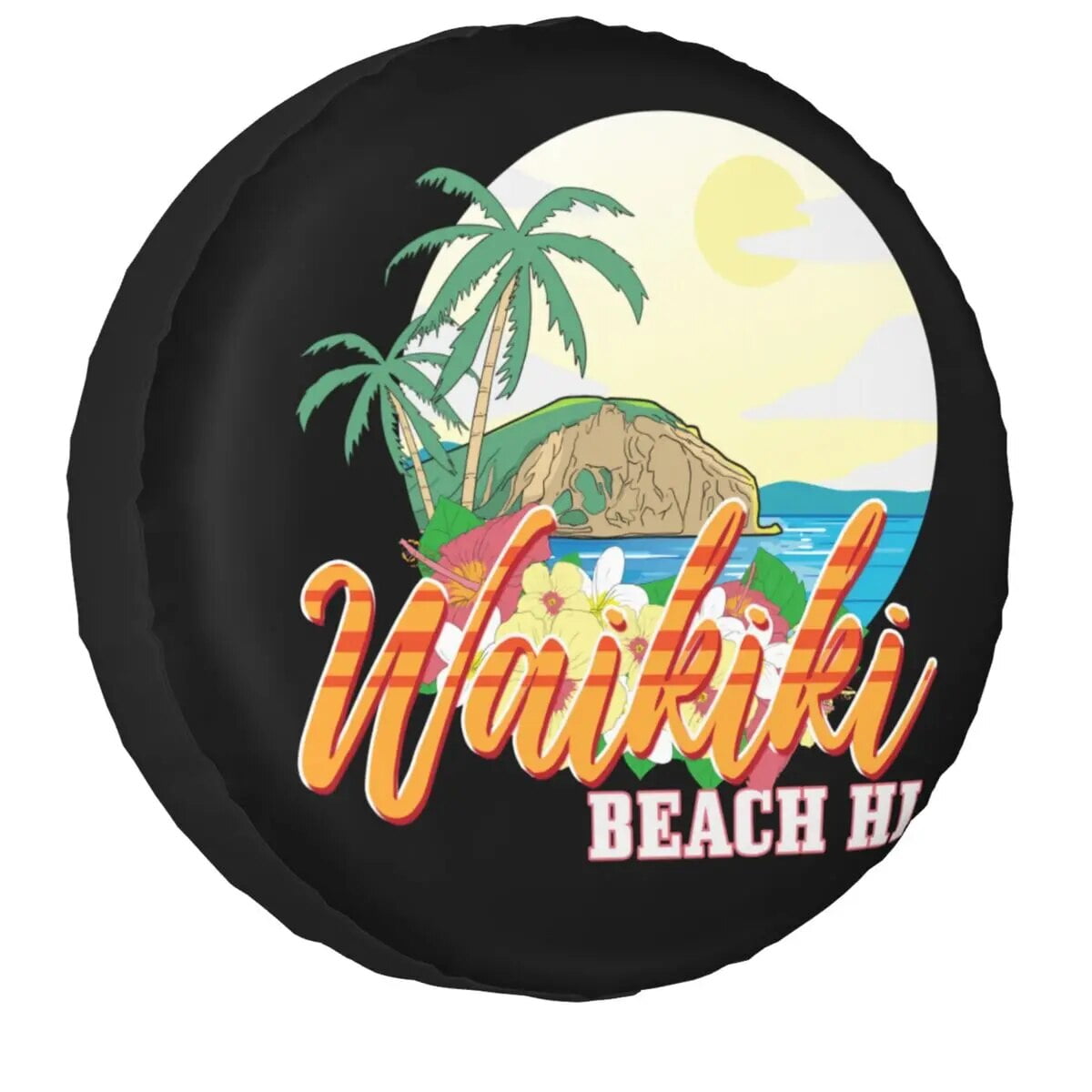 Hawaii Kauai Beach Spare Wheel Cover Universal for Pajero 4WD SUV