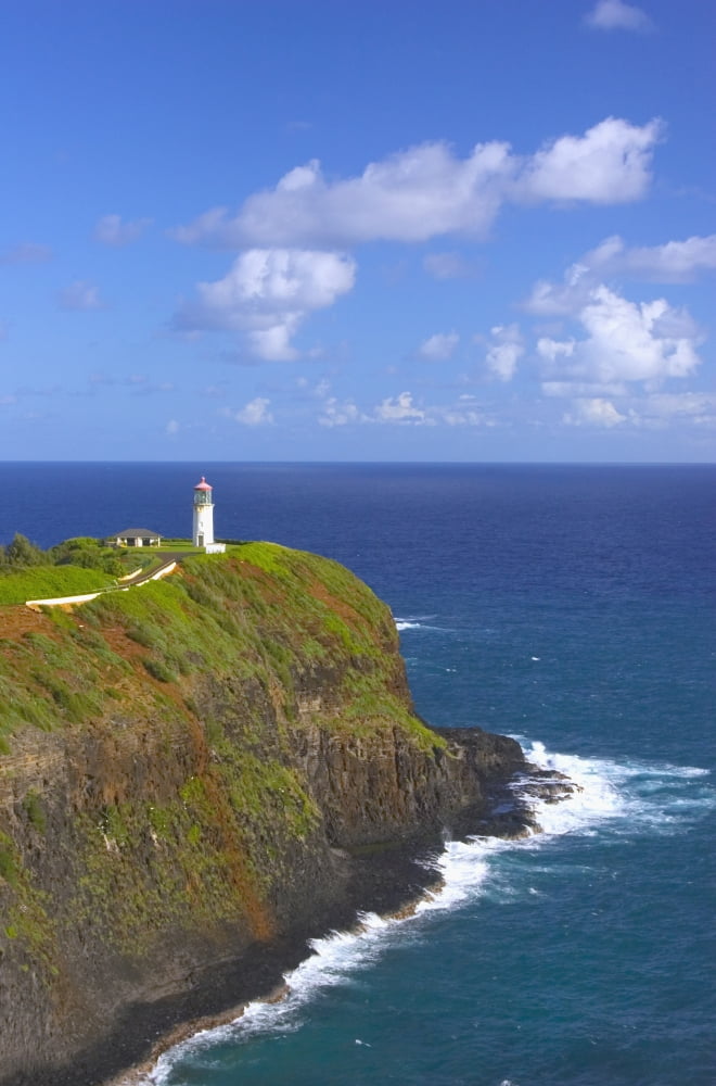 Hawaii Kauai Kilauea Point Lighthouse At Kilauea National Wildlife Refuge Canvas Art - Greg Vaughn Design Pics (11 x 18)