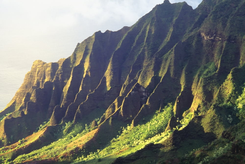 Hawaii Kauai Napali Coast Kokee State Park Kalalau Valley Viewpoint Canvas Art - Carl Shaneff Design Pics (17 x 11)