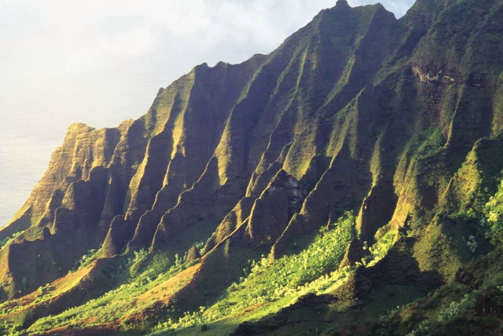 Hawaii Kauai Napali Coast Kokee State Park Kalalau Valley Viewpoint Canvas Art - Carl Shaneff  Design Pics (34 x 22)