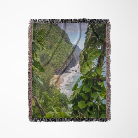 Hawaii, Kauai, Napali, Napali Coast State Park, Pacific Ocean, Woven Blanket
