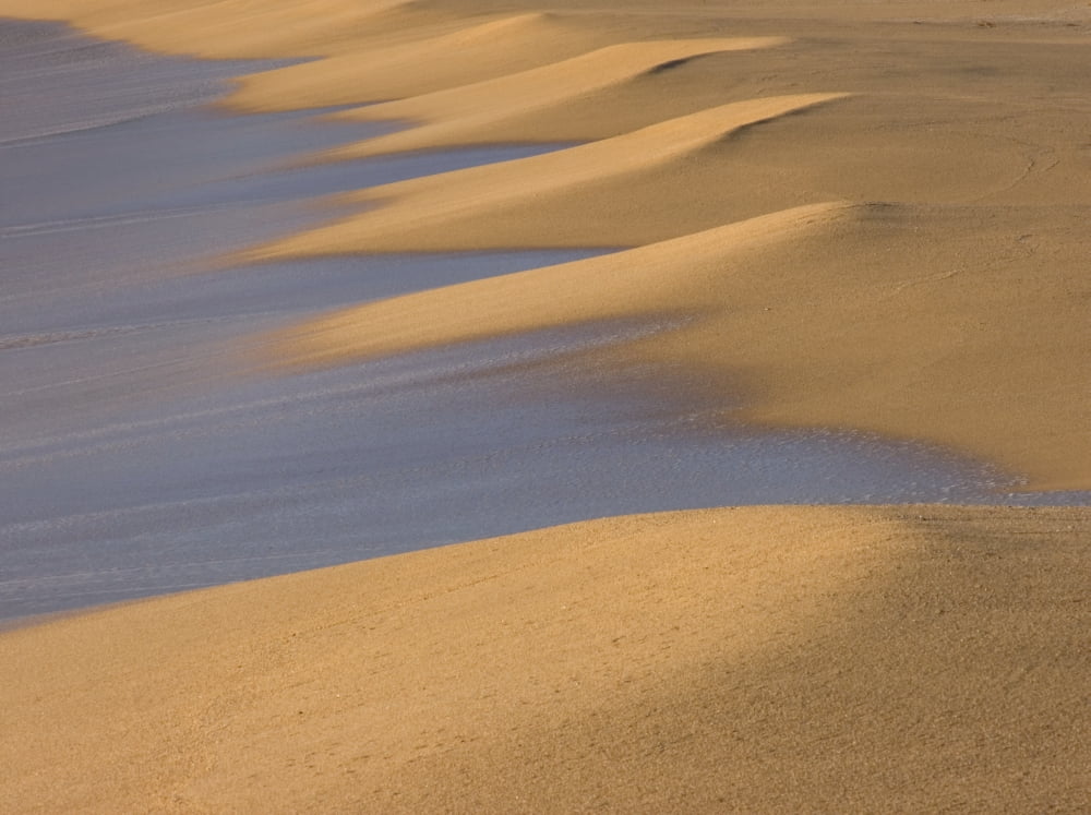 Hawaii Kauai North Shore Sand Patterns On Donkey Beach (Paliku Or Kumukumu Beach) Canvas Art - Greg Vaughn Design Pics (16 x 12)