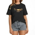 thumbnail image 1 of Hawaii Kauai Retro Palm Trees Beach Sunset Tropical Women's Casual Graphic Tee - Vintage Style Short Sleeve T-Shirt for Parties Birthdays and Holidays Black, 1 of 5