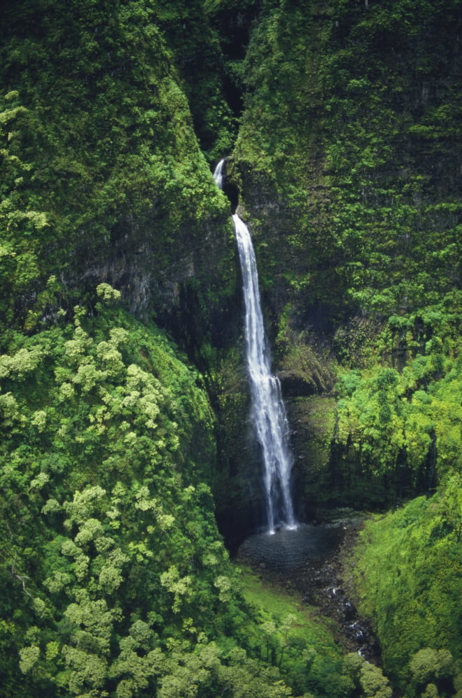 Hawaii Kauai Waterfall On The Interior Regions Of The Island Canvas Art - Liysa Swart Design Pics (13 x 20)