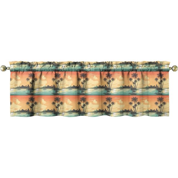 Hawaii Kitchen Valance Funny Small Window Drapes Over Sink Decor Essentials Fit for Kitchen Bedroom Laundry Room 18x54 in